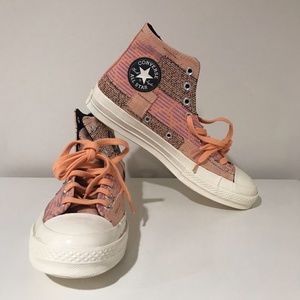 Converse Men Size 9.5 Patchwork Chuck 70 HI Peach